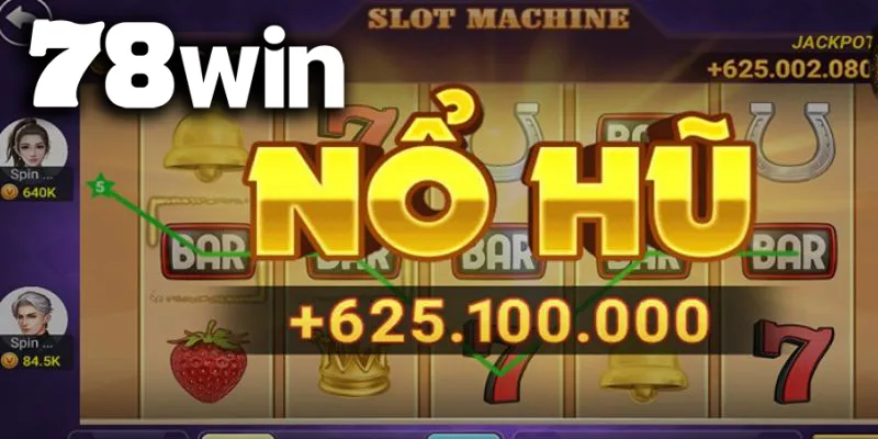 Giao diện nổ hũ 78WIN hiện đại, sắc nét và mượt mà – mang đến cảm giác quay như thật, trúng như mơ